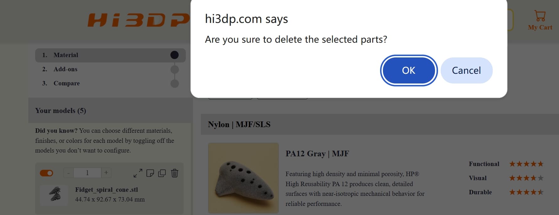 delete model_hi3dp platform